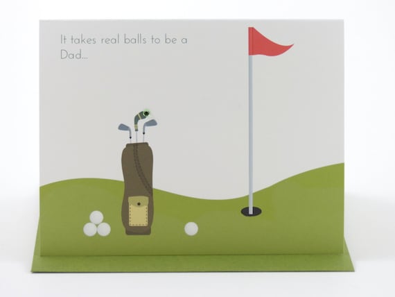 Father's Day Card Fathers Day Card Golf Card Golf Dad