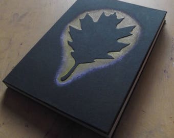 Oak leaf handbound book A5
