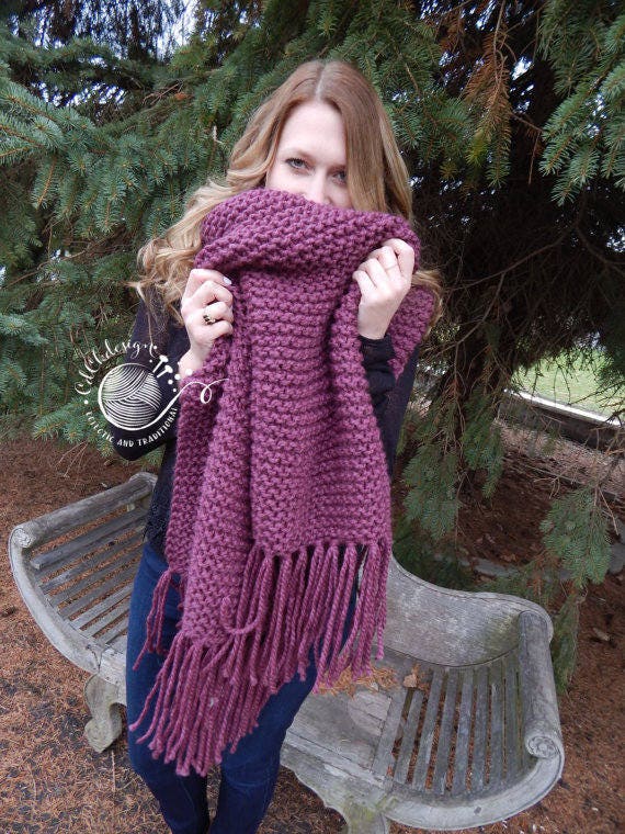 Blanket Scarf Giant Oversized Scarf Chunky Wool Scarf