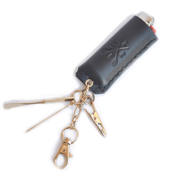 Multitool Lighter Case Black with Gold Tools