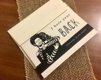 Hand-Drawn Greeting Card: I Have Your Back