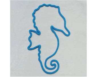 French knitting - model 1 seahorse / wall decor