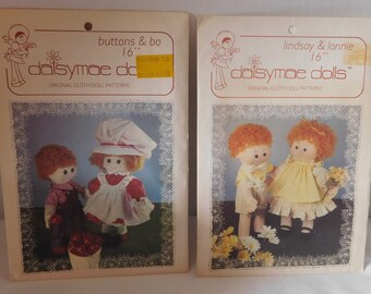 1981 Daisymae Doll Pattern Buttons and Bo Lindsay and Lonnie uncut