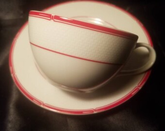 Ralph Lauren Red Pagoda Tea Cup and Saucer