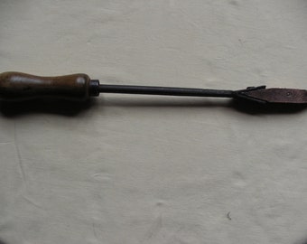 A nice old antique copper tip flame heating soldering iron tool 6 oz tip