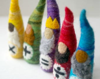 Waldorf Math Gnomes : Felted Wool Gnomes for Teaching and Storytelling