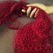 Gorgeous 1930s, 1940s Rayon or Silk Millinery Veil, Raspberry , Plum, One Yard, 3 Available, 19" Wide, Stunning Piece