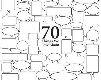 Personalized - 70 Things We Love About {Insert Name} - Vector Art
