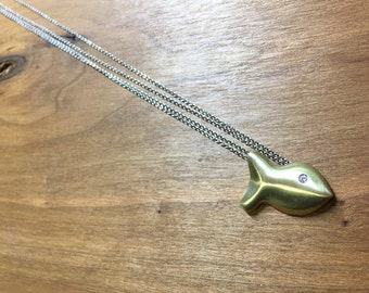 Limited Edition Goldfish Necklace in 18K Yellow Gold