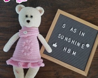 Amigurumi Initial Bear -Made to Order