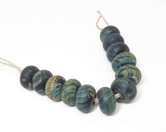 Black Raku Handmade Lampwork Glass Beads - Prima Donna Beads