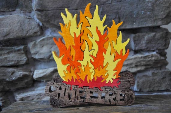 wooden campfire toy