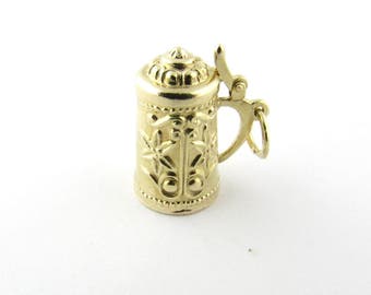 Vintage 14 Karat Yellow Gold Beer Stein Charm #1137