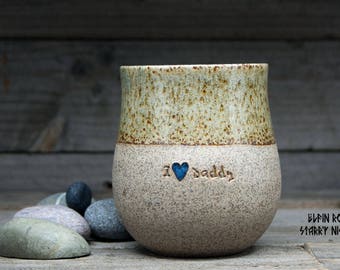Personalized Viking Mug: A pottery mug inspired by Norse Scandinavian history, handmade just for you with words or symbols. 400mL/13.5oz.