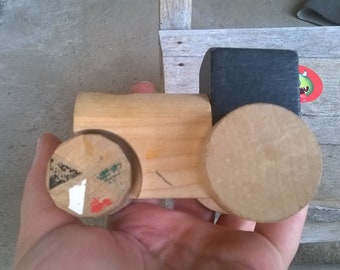 Vintage wooden Train Locomotive/Wood Locomotive Engine/Wooden Retro Festive Holiday / Vintage wooden toy/Toddler toy/Safe toy/Handmade toy