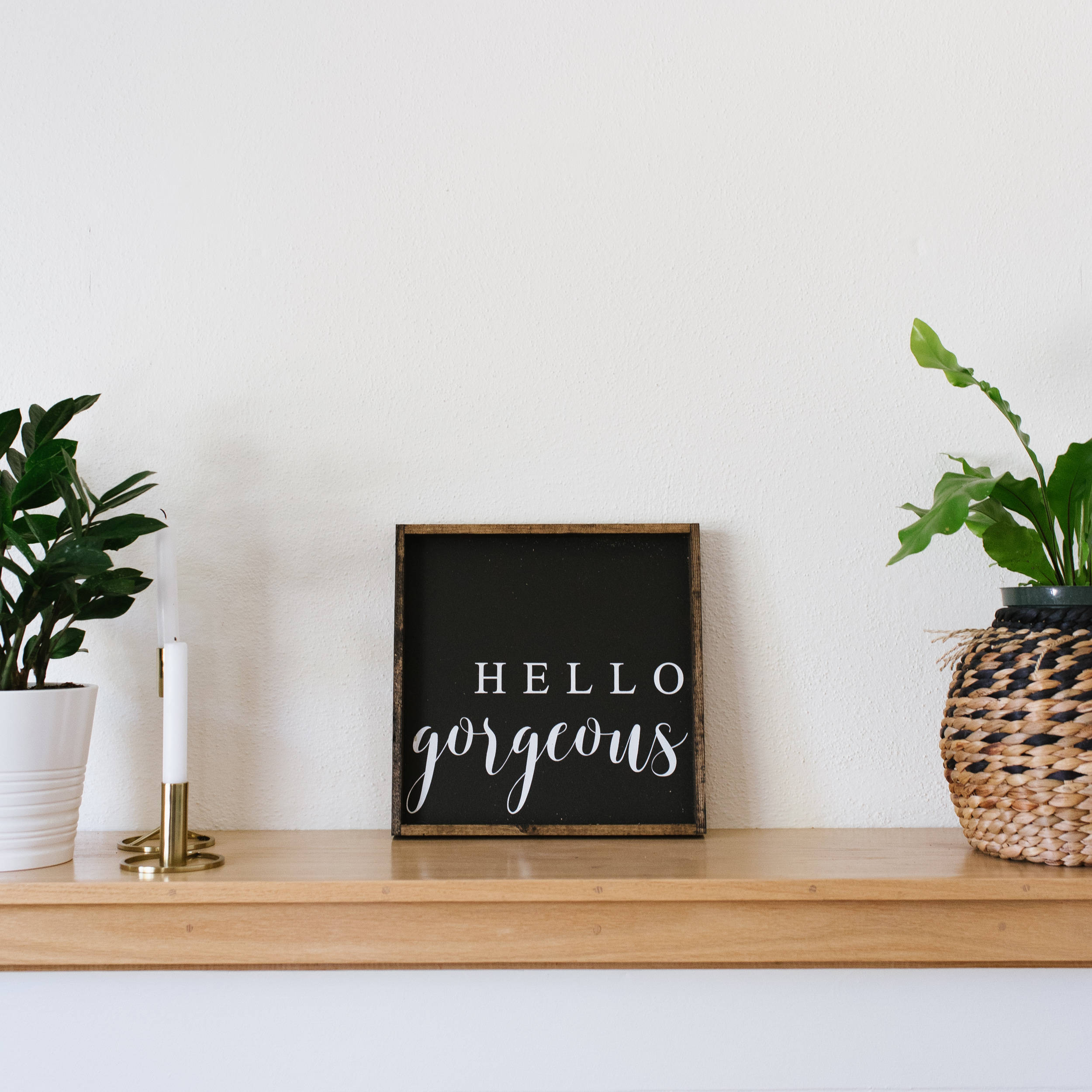 Hello Wood Sign Bedroom Decor Bathroom Decor