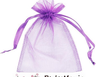 10 pockets (80 by 120mm) light purple organza bag