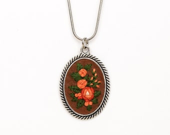 HANDMADE EMBROIDERED PENDANT