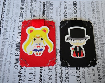 Sailor moon tuxedo mask magnetic bookmark