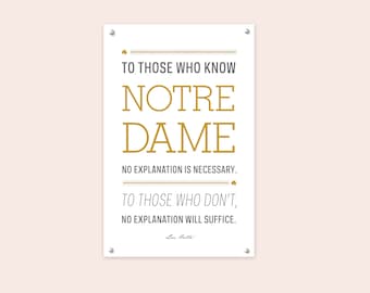 Notre Dame Fighting Irish Lou Holtz Poster