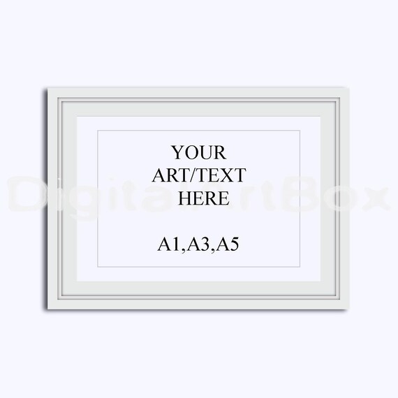 Download A3 Display Print Mockup A5 Horizontal White Frame