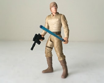 Luke Skywalker Star Wars Toy Action Figure, Star Wars Gift for Men, Empire Strikes Back Bespin Gear with Removable Hand & Lightsaber