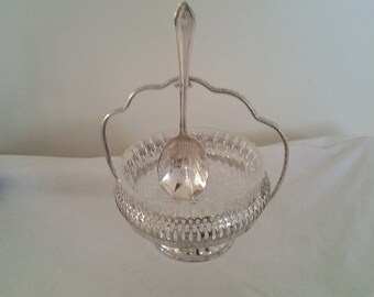 Vintage Silver (EPSN) sugar bowl and teaspoon