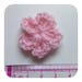 Set of 5 flowers crocheted pale pink