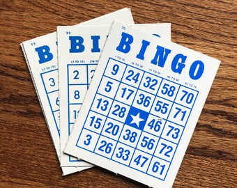 Vintage Bingo Cards ~ Set of 6