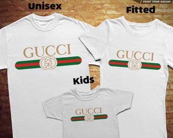 Gucci Family, T-shirt with individual design, 100% cotton, for man/woman/kids