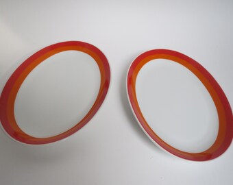 Vintage Bavaria platter 2x, retro german platters , made in West Germany, Winterling