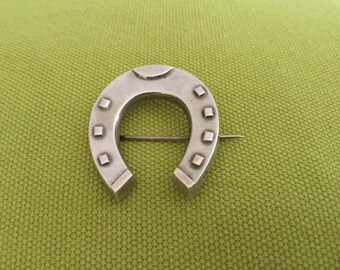 Antique Victorian Silver Horseshoe Brooch Hallmarked Birmingham 1884