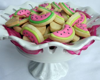 Mini WATERMELON SUGAR COOKIES, Itty Bitty Sugar Cookies, 1/2 Pound