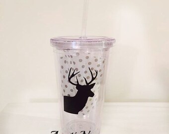 Hunting Tumbler Cup, Hunting Gift, Deer Tumbler, Deer Hunter, Hunting Cup