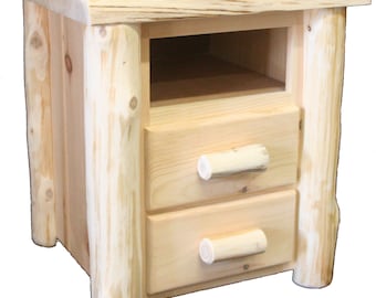 Frontier Hand Peeled 2 Drawer Nightstand - FHP8002