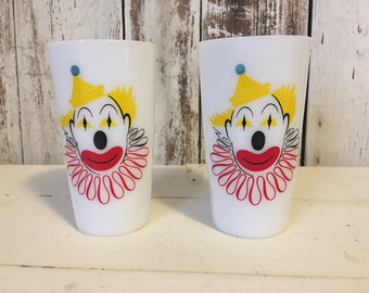 Hazel Atlas clown glasses