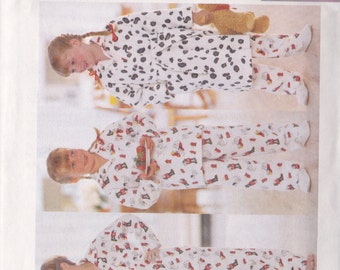 Butterick 5853 CLEARANCE VIntage Pattern Boys or Girls Pajamas Size 2-6 XS-M