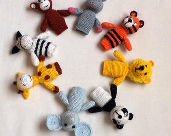 1 pcs/Knitted toy.Pocoyó Finger ,Marionetas . finger puppets