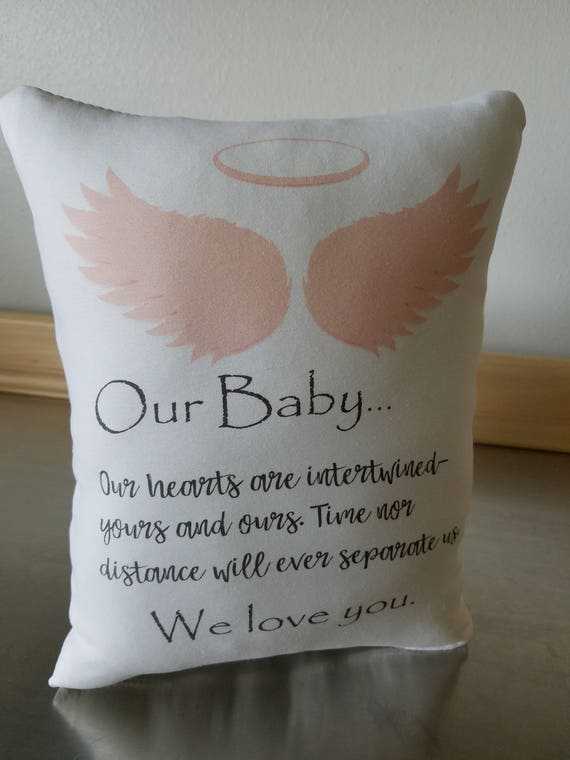 Loss of baby gifts pillow sympathy gift for parents throw