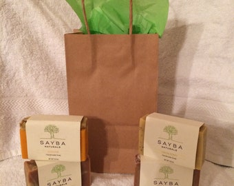 Gift bag of 4 bars of soap
