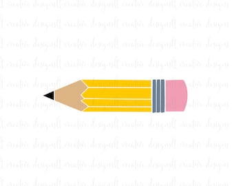 Pencil SVG, Pencil Monogram SVG, School SVG, Education Svg, Teacher Svg, Svg Files, Silhouette Files, Cricut Files