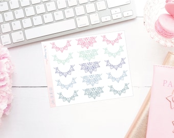 Colourful Mandala Header Planner Stickers