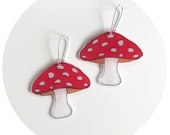 Toadstool Drop Earrings