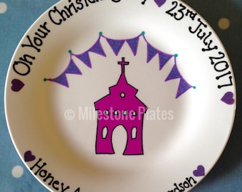 Baptism plate | Etsy Baptism plate | Etsy