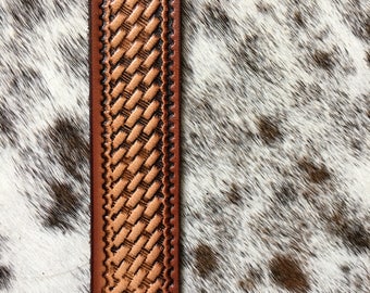 Small Basket Weave Adult Belt