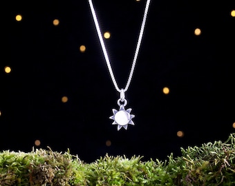 Sterling Silver Sunshine - 3D Double Sided - (Charm Only or Necklace)