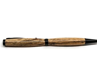 Spalted slim wood ballpoint pen