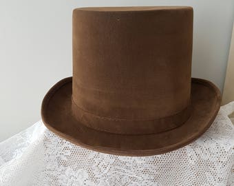 Brown Top Hat -Steampunk Hat Tophat Steampunk Hat "Xavian" size +/- 59/61