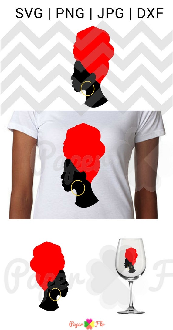 Download headwrap SVG Silhouette clip art black woman head wrap jpg