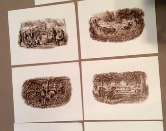Vintage Ohio People & Transportation 1790-1920, 7 Prints